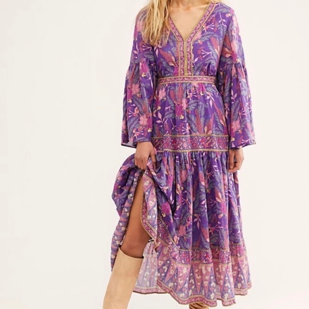 Spell Boho Floral Bianca Gown NWT
